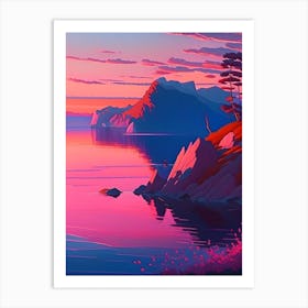 Lake Baikal Dreamy Sunset Art Print