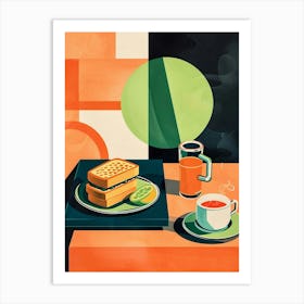 Art Deco Breakfast Art Print