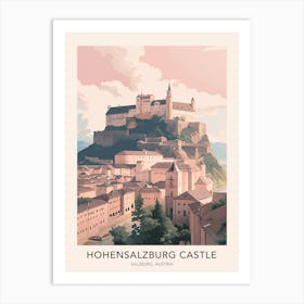 The Hohensalzburg Castle Salzburg Austria Travel Poster Art Print