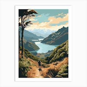 Queen Charlotte Track New Zealand 4 Hiking Trail Landscape Art Print