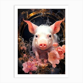 Pig In A Frame Art Print