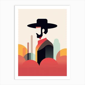 Cowboy In Hat Art Print