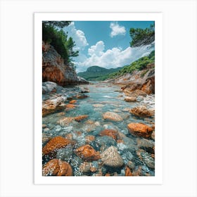 Rocky Beach In Croatia Art Print