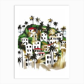 Palm Trees On The Island Art Print