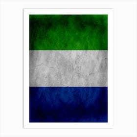 Sierra Leone Flag Texture Art Print