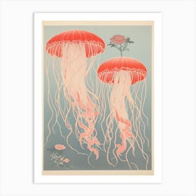 Irukandji Jellyfish Traditional Japanese Style 1 Art Print