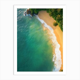 Aerial View Of A Tropical Beach 23 Art Print