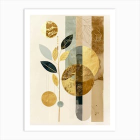 Abstract Gold Leaf Art Print