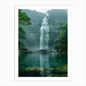 Waterfall In A Forest Art Print