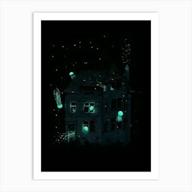Glow In The Dark House Art Print