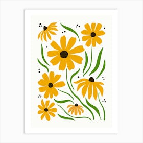 Yellow Daisies Art Print