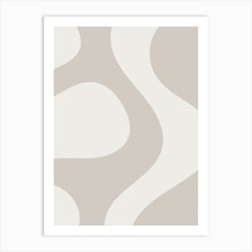 Neutral Minimalist Abstract Art Art Print