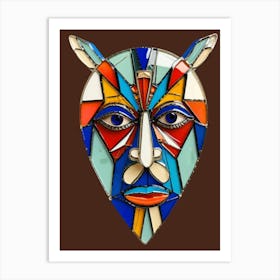 Stained Glass Mask Art Print