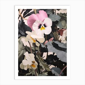 Flower Illustration Wild Pansy 2 Art Print