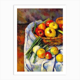 Scallions 3 Cezanne Style vegetable Art Print