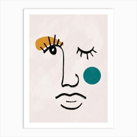 Woman'S Face 1 Art Print