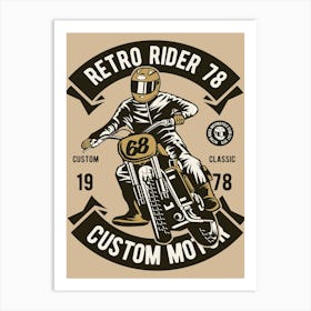 Retro Rider 1 Art Print