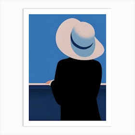 Portrait Of A Woman In A Hat 1 Art Print