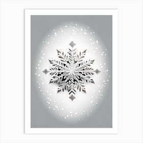 Diamond Dust, Snowflakes, Marker Art 5 Art Print