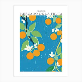 Mercado De La Fruta Orange Illustration 4 Poster Art Print
