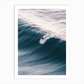 Surfer Drone Photography Art Print