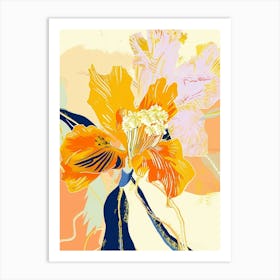 Colourful Flower Illustration Marigold 1 Art Print