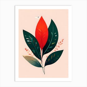 Leaf Illustration Art Print