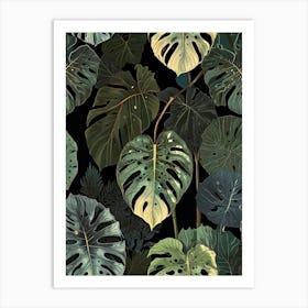 Monstera Leaves Art Print