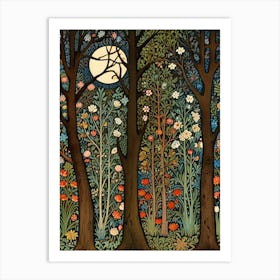 William Morris Night In The Woods 26 Art Print