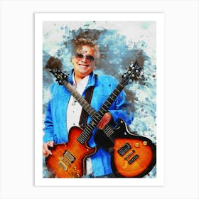 Smudge Of Portrait Leslie West Art Print