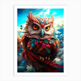 Owl In The Sky Art Print