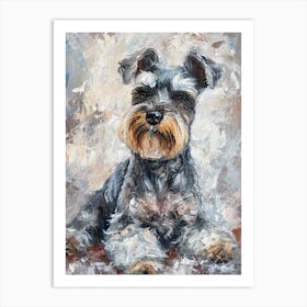 Miniature Schnauzer Acrylic Painting 6 Art Print