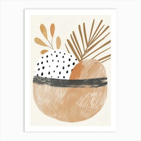 Basket With Polka Dots Art Print