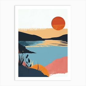 Sunset in Sweden, Scandinavian Simplicity Art Print