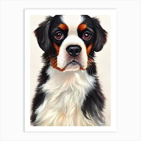 English Toy Spaniel 2 Watercolour Dog Art Print