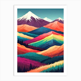 Colorful Mountains Art Print