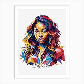 Normani 03 Portrait Music Icon Style WPAP Pop Art Art Print