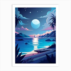 Landscape At Night Art Print