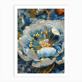 Embroidered Flower 1 Art Print