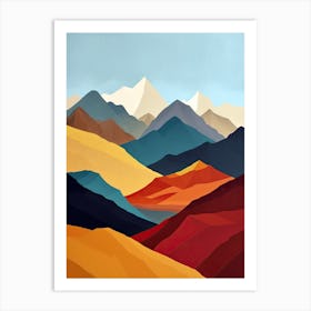 Peaks in Minimalist Harmony Art Print