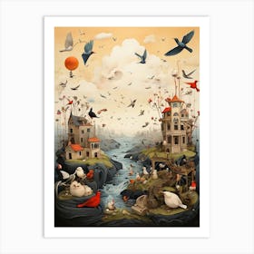 Birds In The Sky art print Art Print