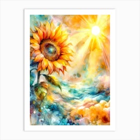 Sunflower Painting Art Print