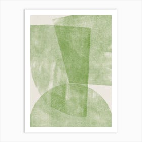 'Green Paper Graphic Art Print