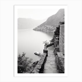 Kotor, Montenegro, Black And White Old Photo 4 Art Print