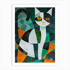 Cat With Green Eyes 2 Art Print