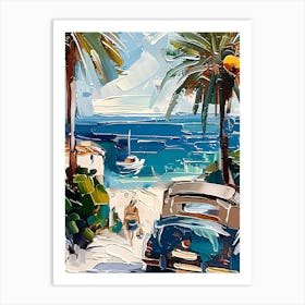 Car On The Beach Art Print