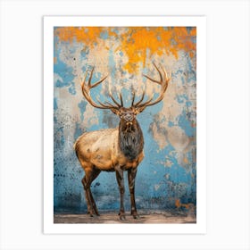 Elk Print Art Print