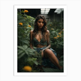 Photoshoot Of A Girl With Nature Art Print