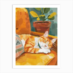 Orange Cat Art Print