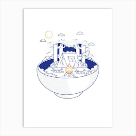 Campfire In A Bowl Art Print